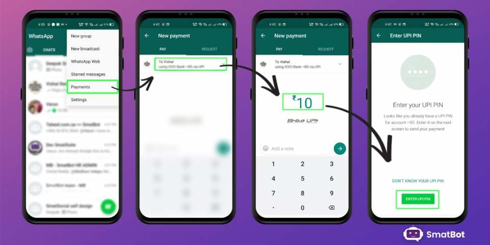Whatsapp Payment set up for other UPI