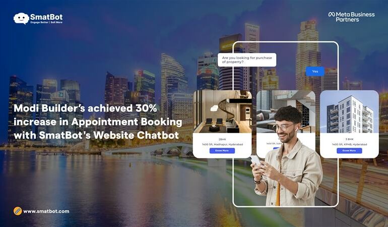 Case Study: Modi Builder’s achieved 30% increase in Appointment Booking with SmatBot